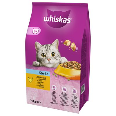 Whiskas Sterile 1+ Kyckling 14kg