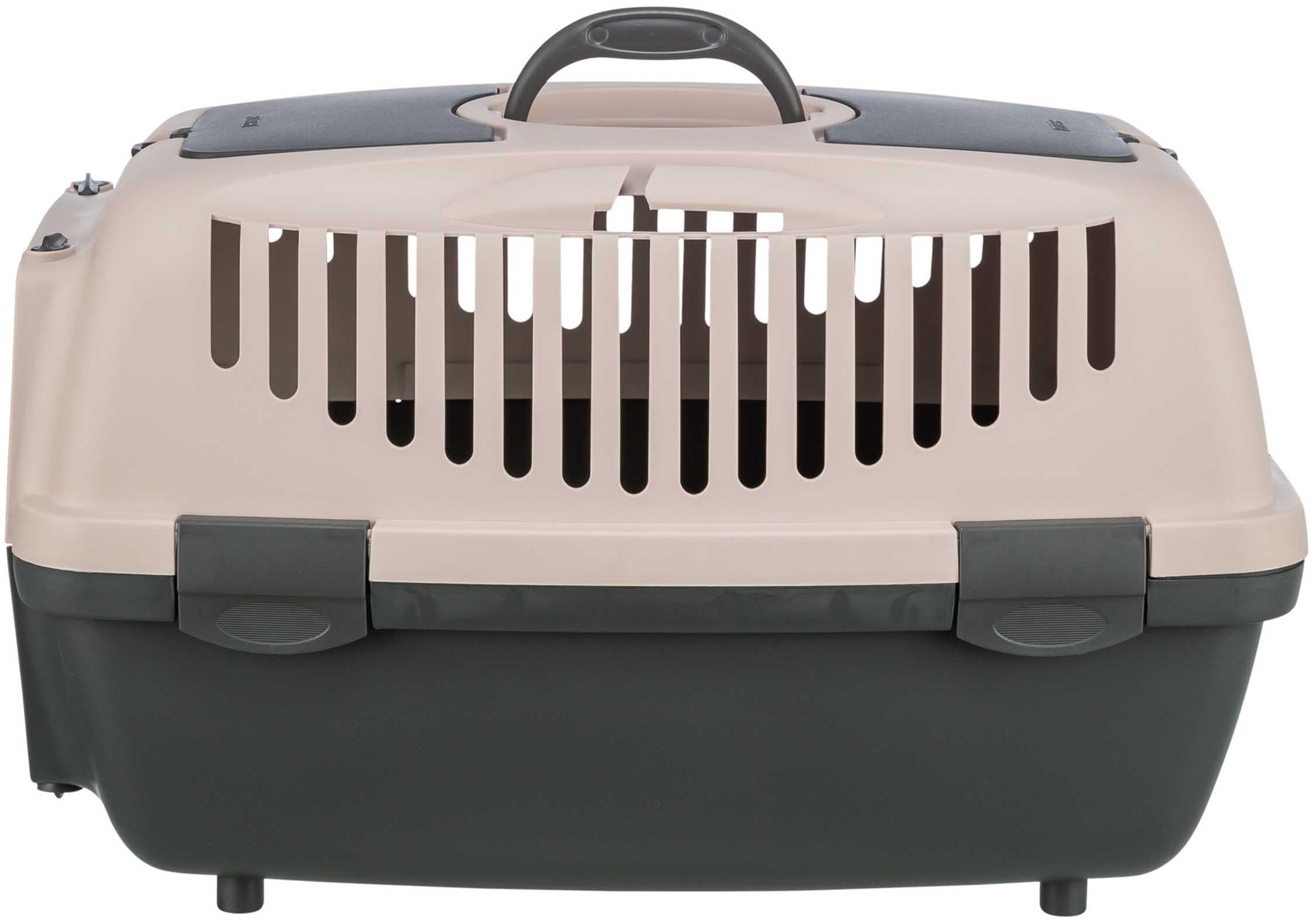 Transportbur Capri 2, XS-S: 37 × 34 × 55 cm, mörkgrå/blush